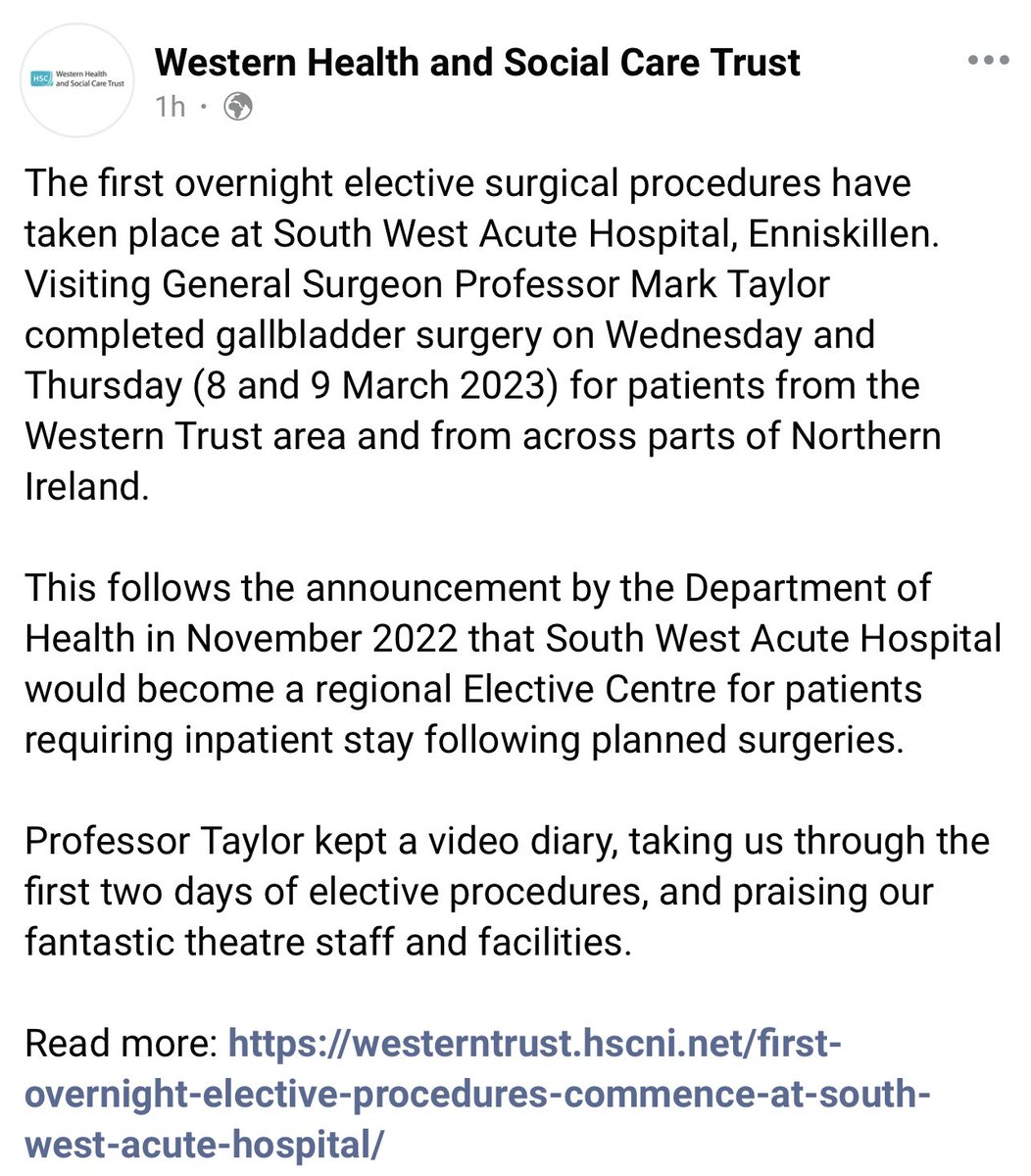 Prof Monica Monaghan FESC PhD MBBCh BSc FRCP (@mmonaghan07) on Twitter photo Fantastic atmosphere at South West Acute Hospital as we welcome Prof Taylor <a href="/markataylor16/">Mark A Taylor</a> as visiting surgeon to our Regional Elective Centre <a href="/WesternHSCTrust/">Western Trust</a>. Patient centred team work. Fantastic feedback from our medical students too <a href="/RCSI_Irl/">RCSI</a> <a href="/RCSISurgicalSoc/">RCSI Surgical Soc</a> <a href="/QUBMedEd/">QUB Centre for Medical Education</a> Fantastic atmosphere at South West Acute Hospital as we welcome Prof Taylor <a href="/markataylor16/">Mark A Taylor</a> as visiting surgeon to our Regional Elective Centre <a href="/WesternHSCTrust/">Western Trust</a>. Patient centred team work. Fantastic feedback from our medical students too <a href="/RCSI_Irl/">RCSI</a> <a href="/RCSISurgicalSoc/">RCSI Surgical Soc</a> <a href="/QUBMedEd/">QUB Centre for Medical Education</a>