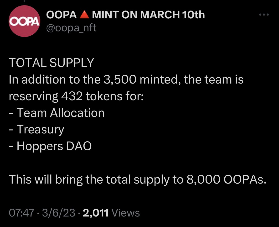 bryan_f3ver's tweet photo. @_afom @chikn_nft Maybe because two members of the original Hoppers team are on this project. Also because the Hoppers DAO was part of their actual mint announcement. Confused how you’re confused. 

You do you, though. https://t.co/GLP3GwtRRB