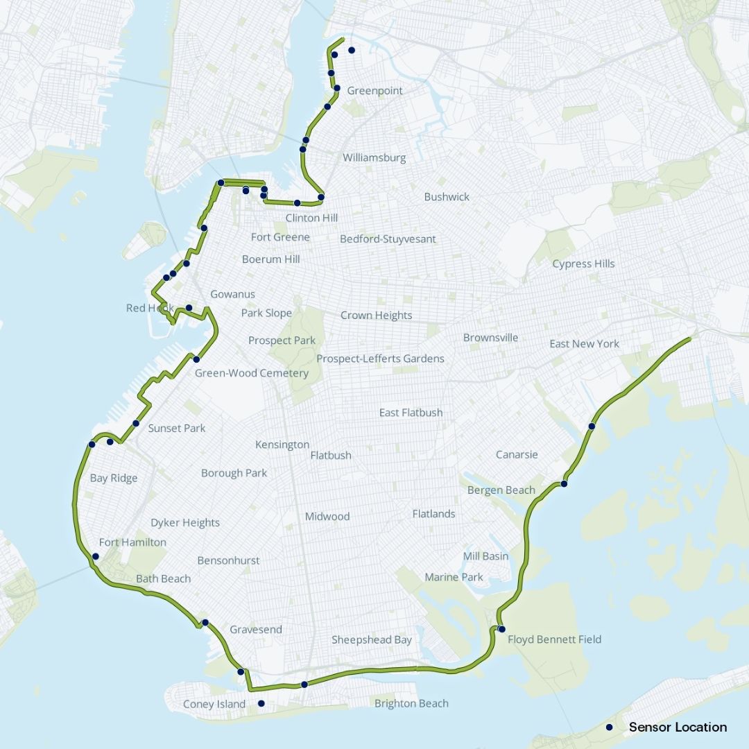 On Thursday morning in <a href="/bbpnyc/">Brooklyn Bridge Park</a>, we celebrated the final installation of unique computer vision sensors, placed along the Greenway from Greenpoint to East New York as part of our first-of-its-kind user study of the Brooklyn Waterfront Greenway.