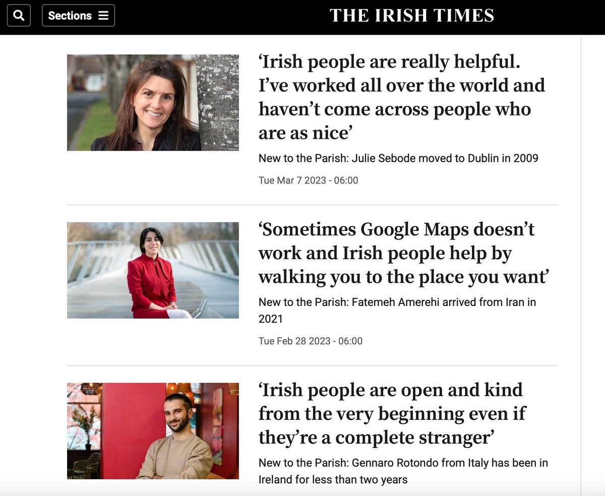 @JayneHilditch @sharonodea @tomcoates It’s madness. Heaven knows that Ireland is no paradise but can you imagine a UK newspaper running a weekly column welcoming new arrivals to the country as The Irish Times does