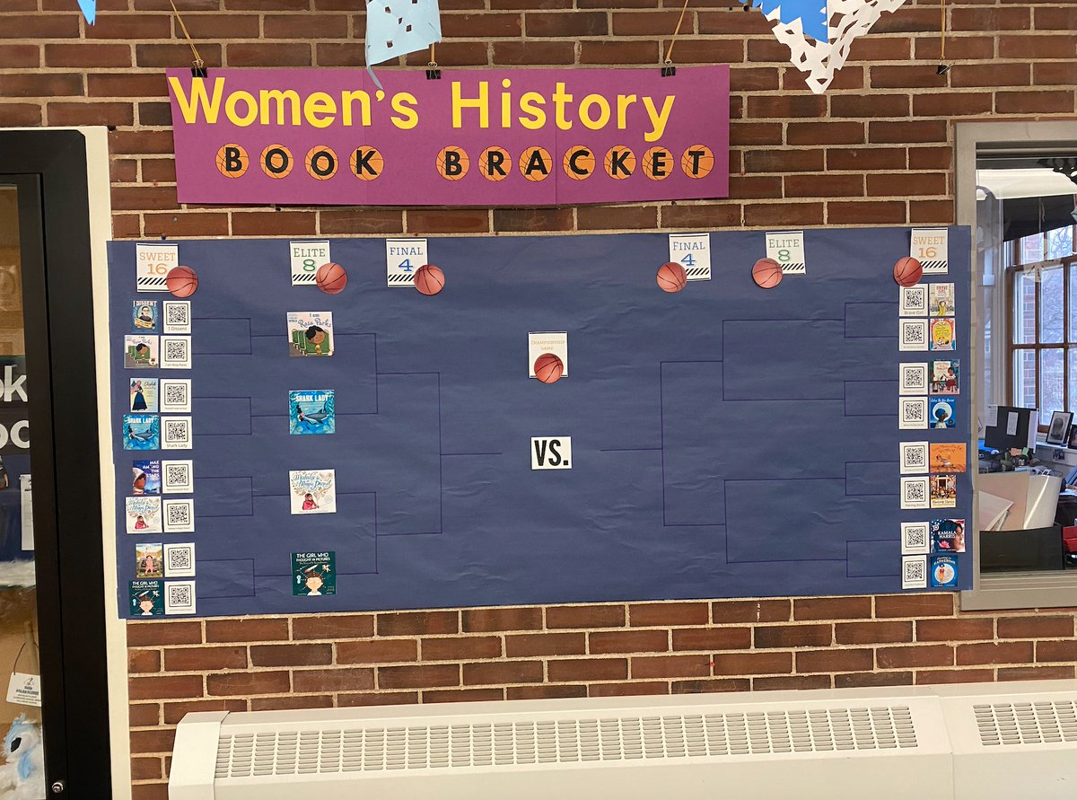 D96Reading's tweet photo. Women's History Month Book Bracket is well underway at Hollywood. Which book will come out as the champion? @D96Hollywood https://t.co/1yrV46hS69