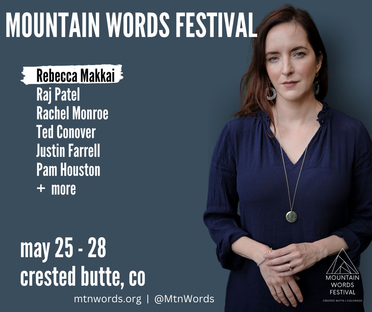 The Mountain Words Literary Festival (@mtnwords) on Twitter photo Join us this May in Crested Butte, CO for an intensely fun weekend with a mob of fiercely talented writers — time of your life, we promise 📚 <a href="/rebeccamakkai/">Rebecca Makkai is No Longer on This Platform</a> @rachmonroe <a href="/tedconover/">Ted Conover</a> <a href="/J_Farrell/">Justin Farrell</a> @pam_houston <a href="/ScDunnJr/">Alina</a> <a href="/boylesfarms/">Claire Boyles</a> <a href="/laurakrantz/">Laura Krantz</a> <a href="/suziqpoet/">Suzi Q Smith</a> @teowlimgoh <a href="/_RajPatel/">Raj Patel - also @rajpatel.org at bsky.social</a> Join us this May in Crested Butte, CO for an intensely fun weekend with a mob of fiercely talented writers — time of your life, we promise 📚 <a href="/rebeccamakkai/">Rebecca Makkai is No Longer on This Platform</a> @rachmonroe <a href="/tedconover/">Ted Conover</a> <a href="/J_Farrell/">Justin Farrell</a> @pam_houston <a href="/ScDunnJr/">Alina</a> <a href="/boylesfarms/">Claire Boyles</a> <a href="/laurakrantz/">Laura Krantz</a> <a href="/suziqpoet/">Suzi Q Smith</a> @teowlimgoh <a href="/_RajPatel/">Raj Patel - also @rajpatel.org at bsky.social</a>