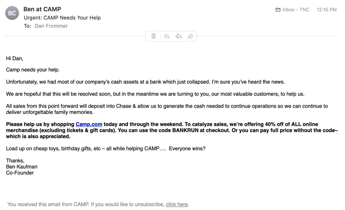 Promo code: BANKRUN 🙃