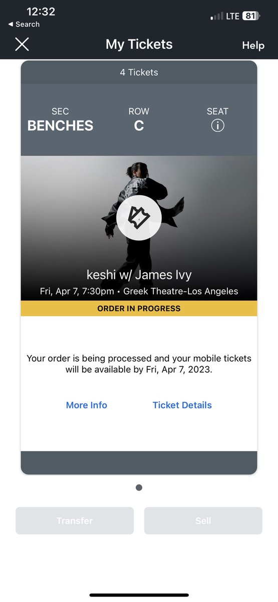 #WTSKESHI #WTS #KESHI #LA #GREEKTHEATRE Have 4 tickets for Keshi's concert in LA (Apr 7). Seat: Row C (58-64). Tickets will be transfer and available on Fri Apr 7 morning because I got them from resale. DM if interested!!