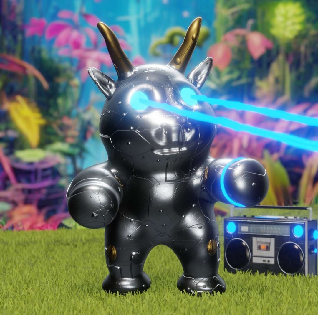 Caldinho6's tweet photo. Loving my Custom Bull 😍, thanks @Enchanted_NFT for an amazing job 🙏🏾. #crofam #bullruncrew #brc200. https://t.co/5HwdvfkvwN