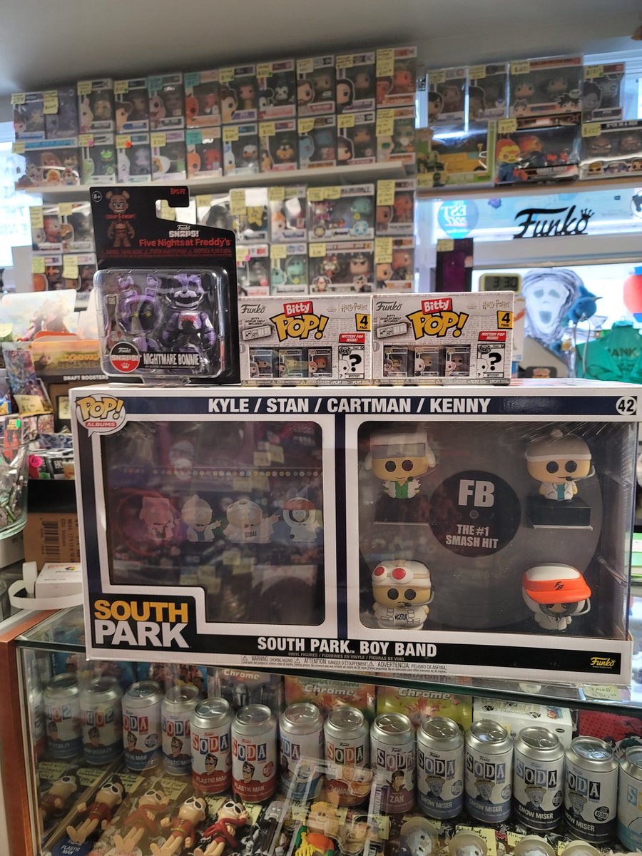 AlternateToys's tweet photo. New Releases from Funko!
#newreleases #funko #funkopop #funkopops #pops #popvinyl #funkofunatic #originalfunko #chasepop #chase #popshop #pophunting #shopsmall #southpark #boyband #bittypop #harrypotter #fivenightsatfreddys #nightmarebonnie #funkosnaps https://t.co/gRSc5ptLjt