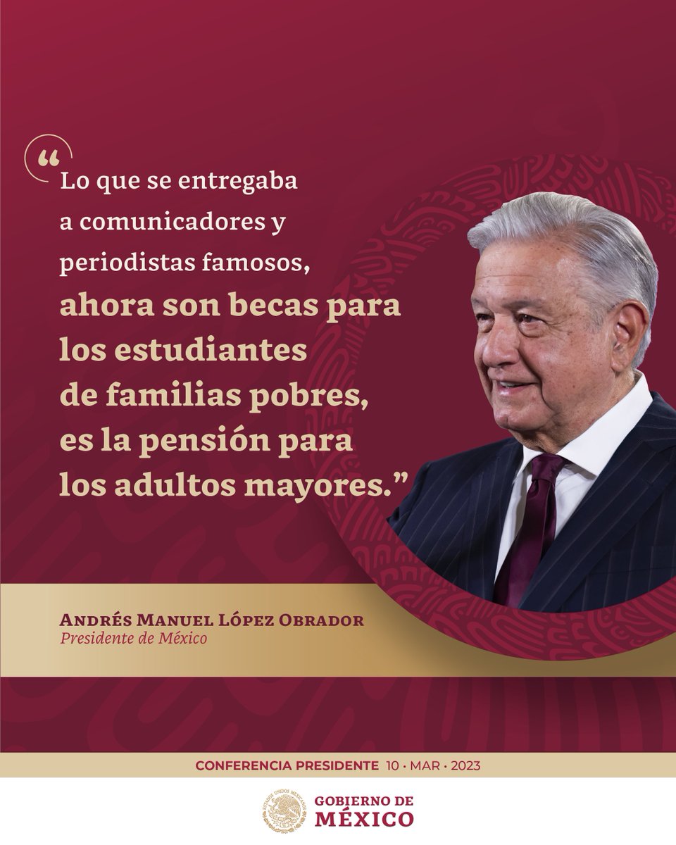 GobiernoMX's tweet photo. #ConferenciaPresidente | Viernes 10 de marzo de 2023 https://t.co/UFjWrZjP7b
