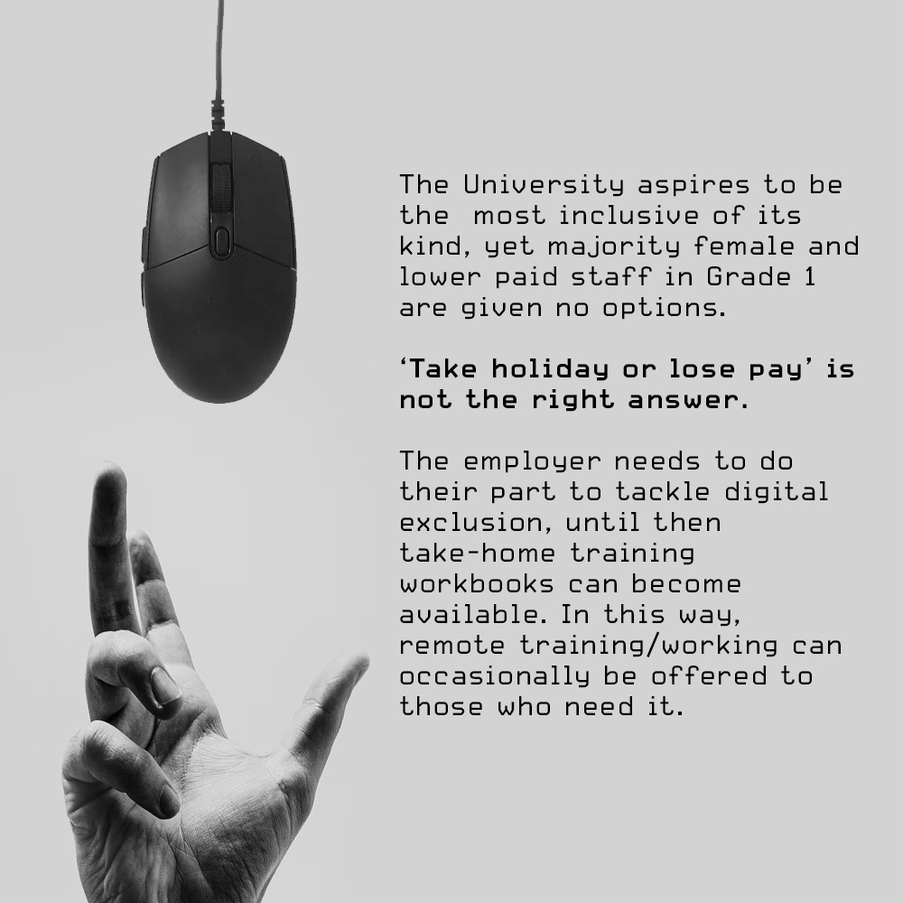 QMUL UNISON 🌵 (@qm_unison) on Twitter photo Despite having a paid carers leave policy, <a href="/QMUL/">Queen Mary University of London</a> marked International Women's Day by refusing this leave to women in cleaning services who need to look after their kids during next week's school closures (cause it’s not an “emergency”). Remote training/working was also declined⤵️ Despite having a paid carers leave policy, <a href="/QMUL/">Queen Mary University of London</a> marked International Women's Day by refusing this leave to women in cleaning services who need to look after their kids during next week's school closures (cause it’s not an “emergency”). Remote training/working was also declined⤵️