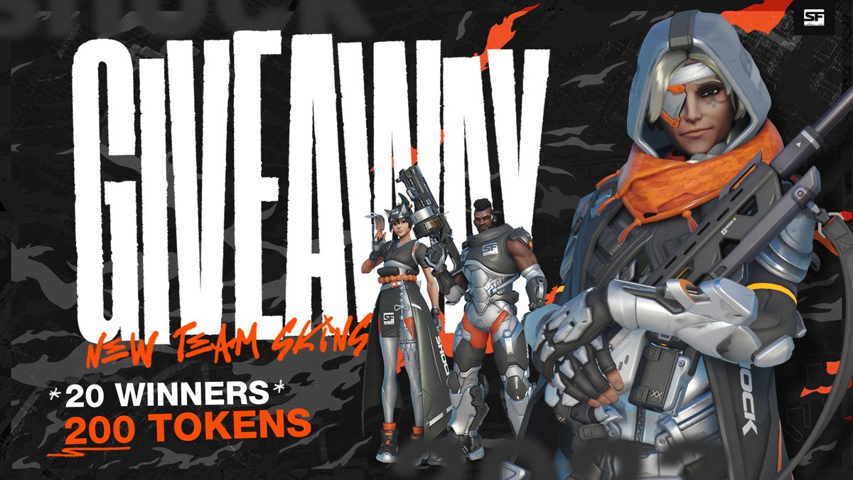 ⚡OWL TOKEN GIVEAWAY TIME⚡ 

To celebrate our new Overwatch 2 skins, we're giving away 200 OWL tokens to 20 lucky people!

To enter:
⚡️ Like + RT
🌩️ Follow <a href="/SFShock/">NRG Shock</a>
⚡️ Tag a friend who needs the Shock weapon charm