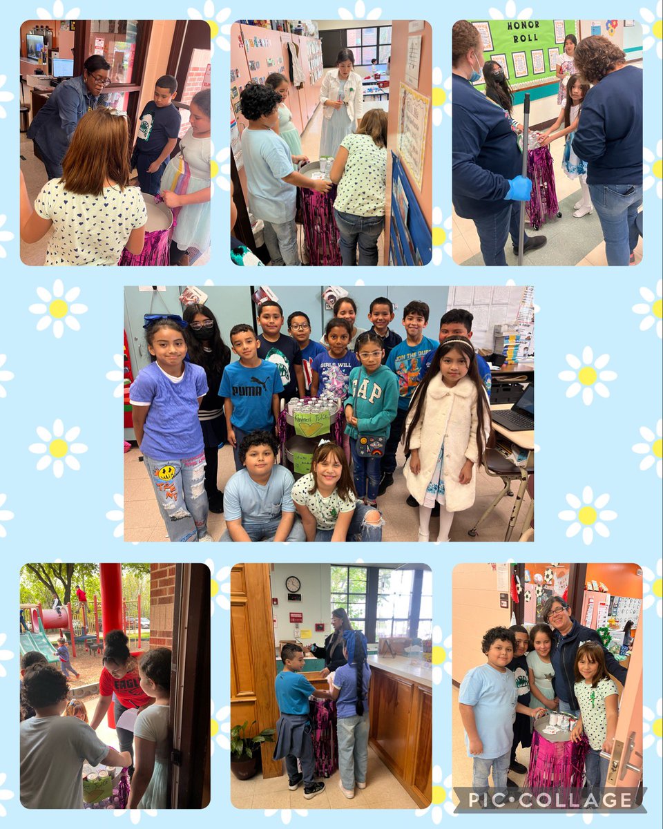 Third graders spreading some kindness today sharing “Kindness juice” with our staff. #SELday  <a href="/SEL4USA/">SEL4US</a> @SELHISD <a href="/HisdOates/">Oates_HISD</a>