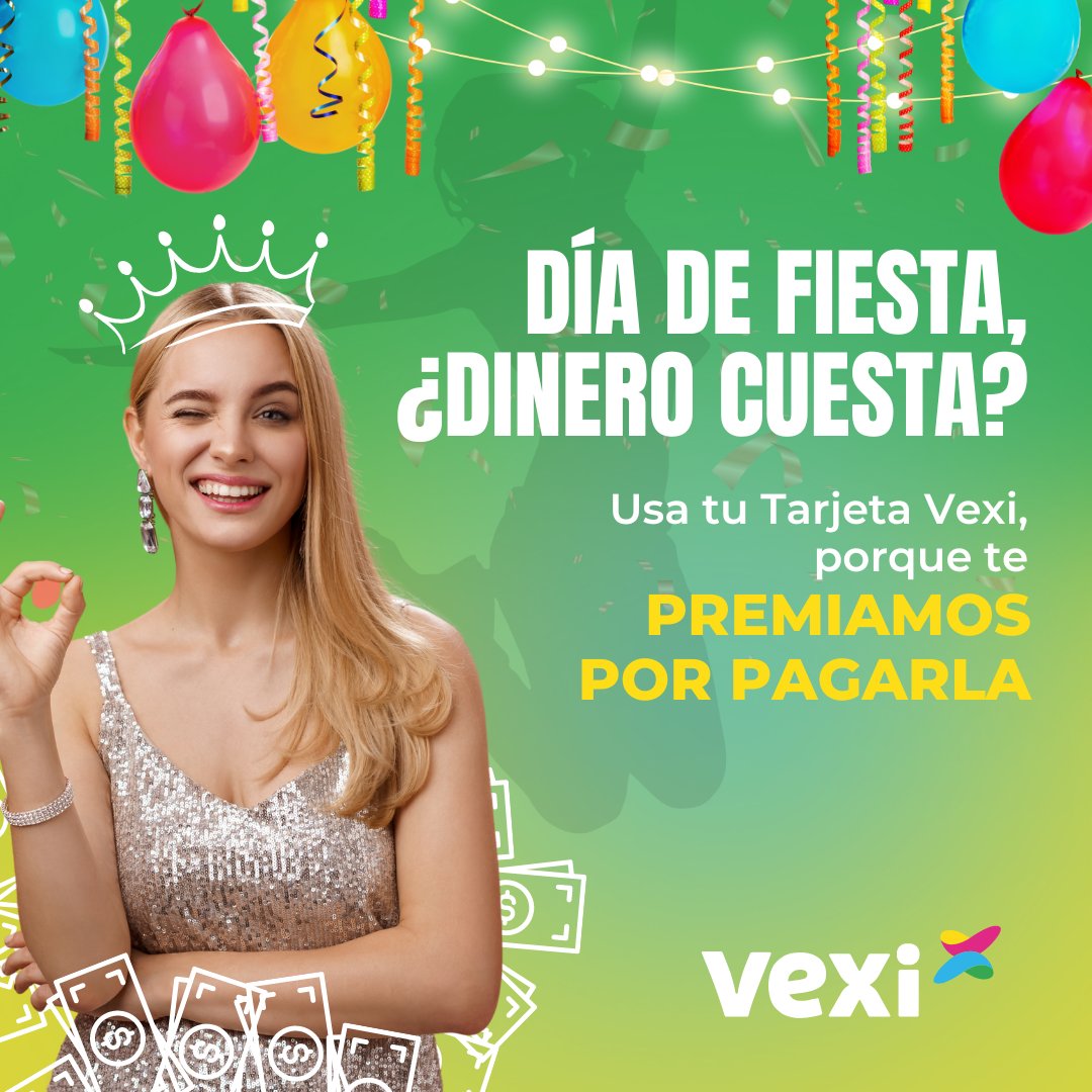 veximx's tweet photo. ¡Con #VexiCashback la fiesta no para! 🎉
Usa tu Vexi las veces que quieras y al pagarla te regresamos hasta el 2%.
Consulta más detalles de esta promoción: https://t.co/V0QaZ9YHF5 🤑🤑 https://t.co/hW9XGL8hpZ