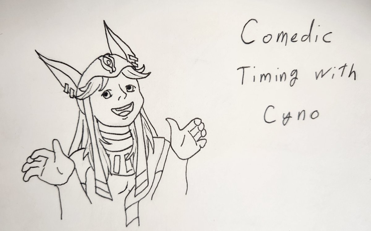 AniDragonCreate's tweet photo. I would apologize to Cyno for what I'm working on, but honestly he deserves it for all the bad jokes.
#Cyno #GenshinImpact #ComedicTiming #TheStanleyParable https://t.co/YmkH7WMadr