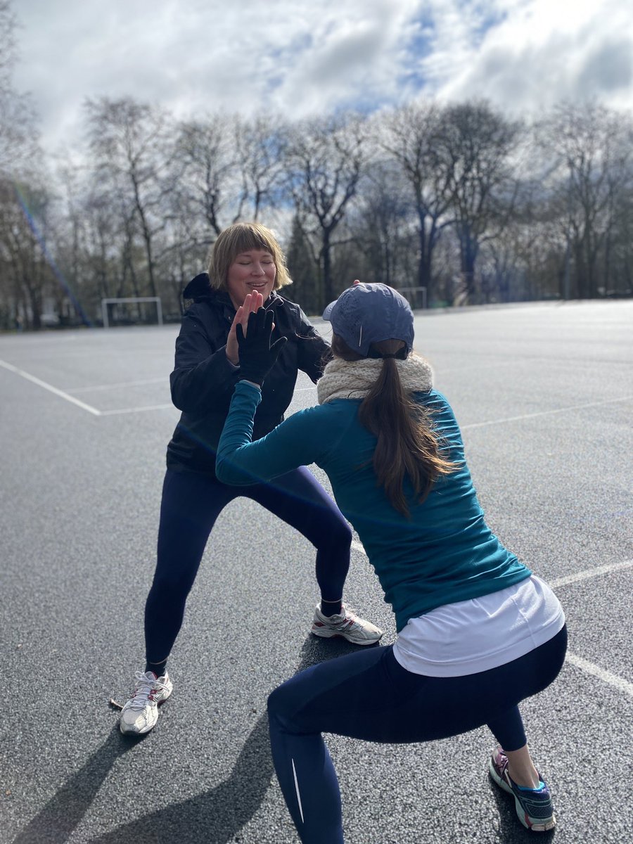 Kudos to these awesome women who turned up IN THE DRIZZLE and cold for a class. They were rewarded by glimpses of sunshine! #postnatalfitness #highburyandislington