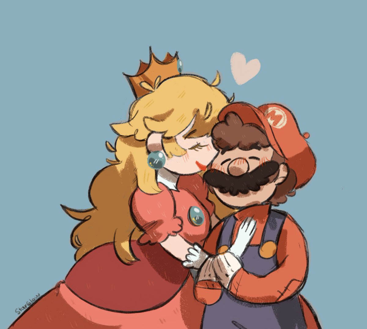 ピーチ姫 「Happy #Mar10 day!!#nintendo 」|StarGlow🌻@ LAYTON IS BACK☕のイラスト