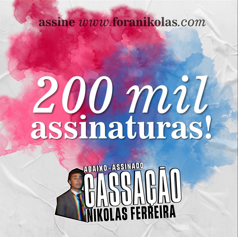 ErikakHilton's tweet photo. CHEGAMOS AS 200 MIL ASSINATURAS!

https://t.co/bnNInE9srr 🖊

Vamos dobrar a meta? Assinem e compartilhem! https://t.co/Zd4EiM05nr
