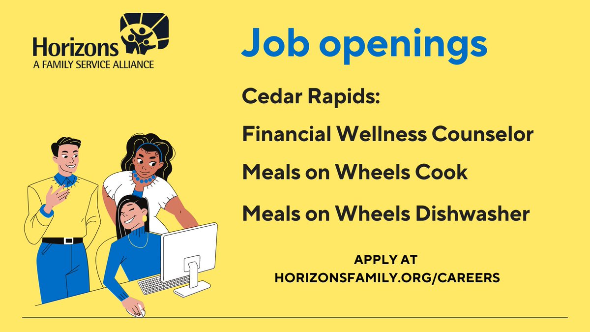 Take a look at the latest positions we have open and apply at horizonsfamily.org/careers/