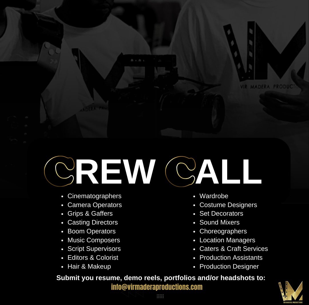 Calling All CREW MEMBERS! We’re looking to expand our team this year! 🎬🔥