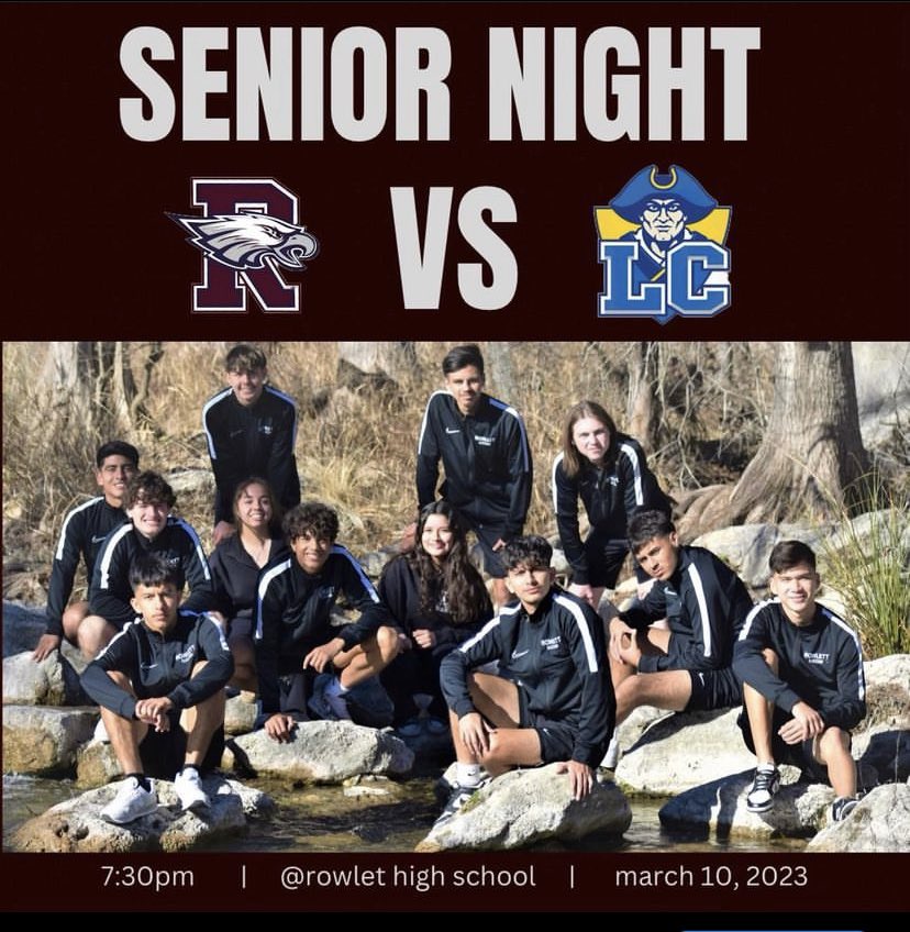 Come out and support your eagles today and your seniors ‼️
🚨SENIOR NIGHT🚨
🆚Lakeview
🗓️March 10th 
⏰7:30
🏟️Rowlett high school