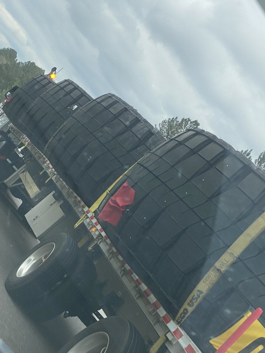 AJMason_Writer's tweet photo. Just me? One of my favorite things about interstates is seeing unusual cargo. Once we saw a beautiful figurehead. 
These would be fun at a playground. https://t.co/edAkV9gVlo