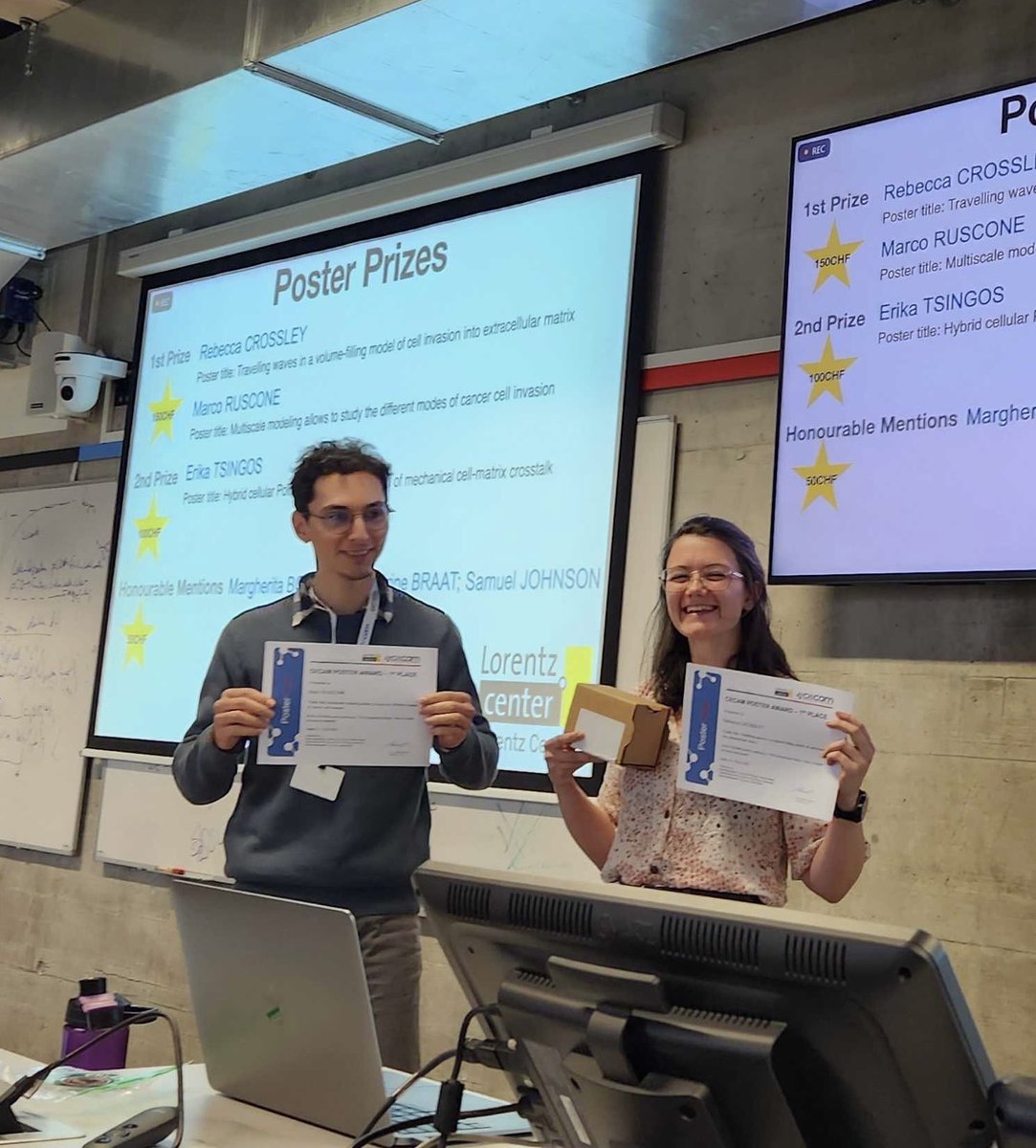 CicelyKrystyna's tweet photo. What an amazing week #CECAMECM23 thank you to @cecamEvents and @lorentzcenter for the opportunity!! Wrapped up a fantastic time celebrating excellence with 6 poster prizes going to @RMCrossley @MRuscone @tisrenk  @SWSJohnson @MargheBott and Quirine Braat https://t.co/8a8NANGVvY