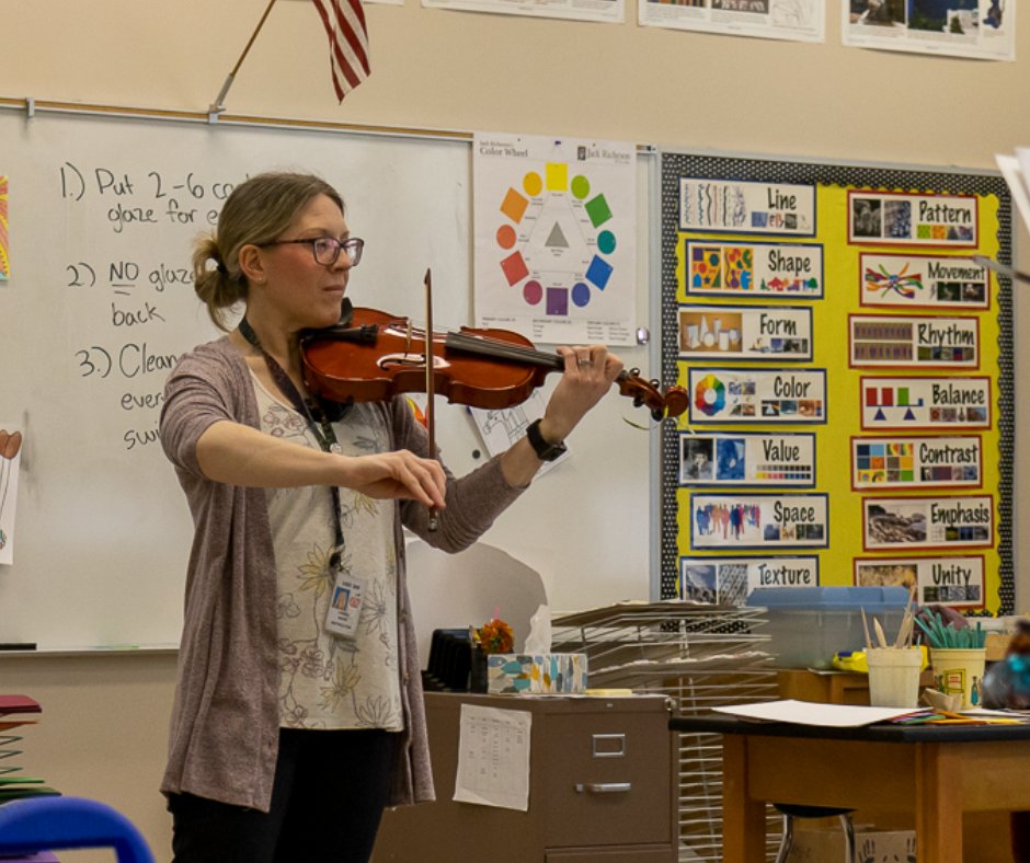 USD305's tweet photo. Making music is a part of every student's week at the elementary school level.  Fifth grade students can also join a band or strings program where they begin to learn what it's like to be in an ensemble and develop as musicians. #MIOSM #305GrowsGreatness https://t.co/IuLsbd4VCz