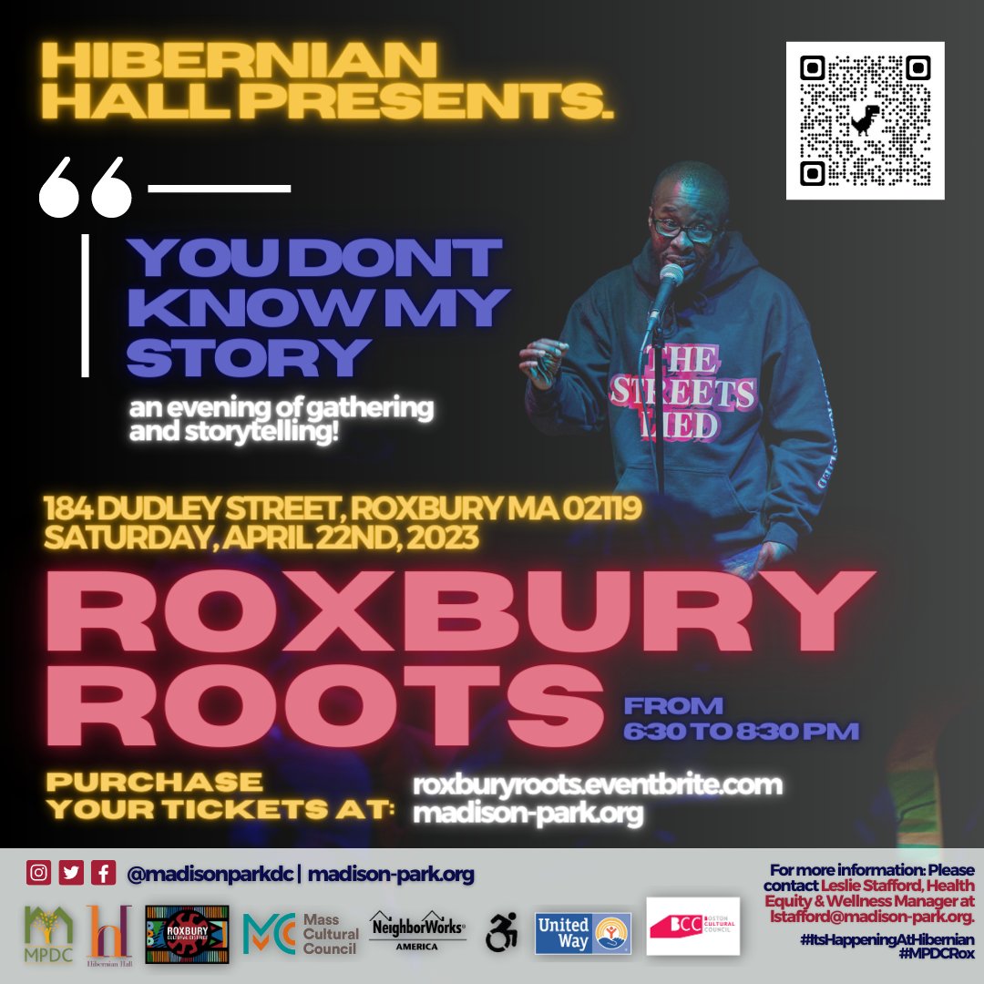 Hey, friends of Hibernian Hall! We have some #exciting news about what's #HappeningatHibernian in #April! It's back by popular demand.. Join us for the third installment of #Roxbury Roots! ✨🗣

#MPDC #MPDCRox #Roxbury #Boston #Events