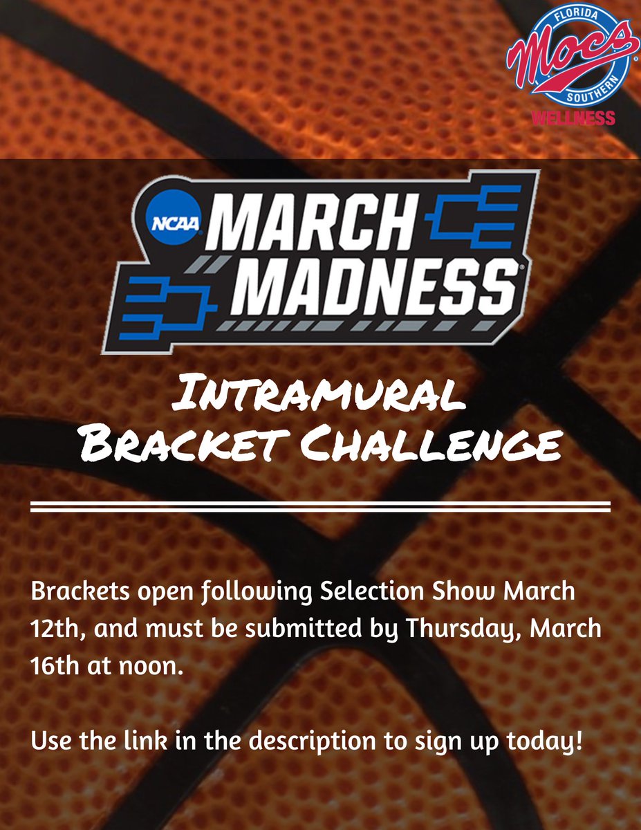 Sign up for our March Madness IM bracket challenge! Brackets open March 12th and must be submitted by Thursday, March 16th at noon! If interested, use the link listed here! 
tinyurl.com/2023FSCIMChall…