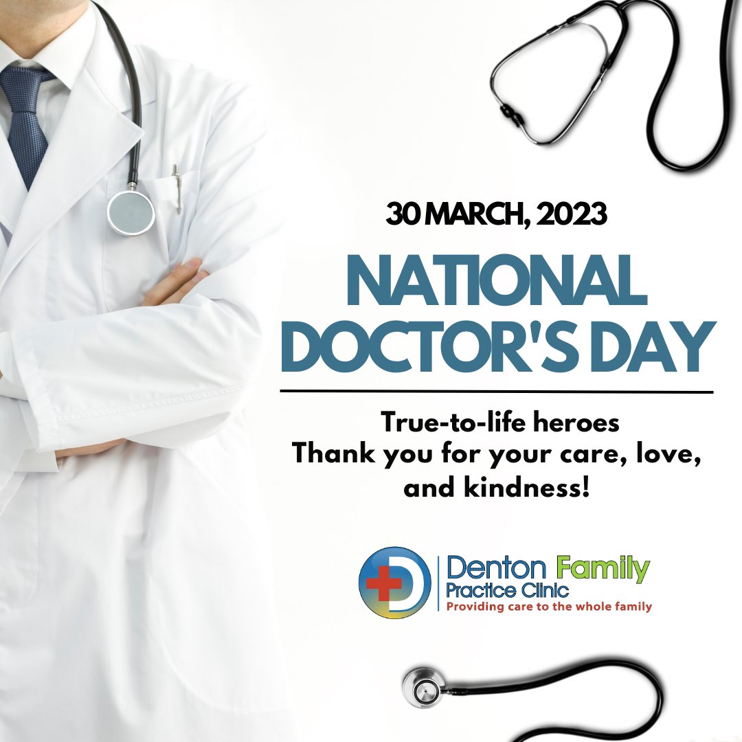 Happy National Doctor Day!

#NationalDoctorsDay #gettingyoubacktothelifeyoulove #doctorslife  #happydoctorsday #doctorslifestyle #healthcare #denton #dfpc