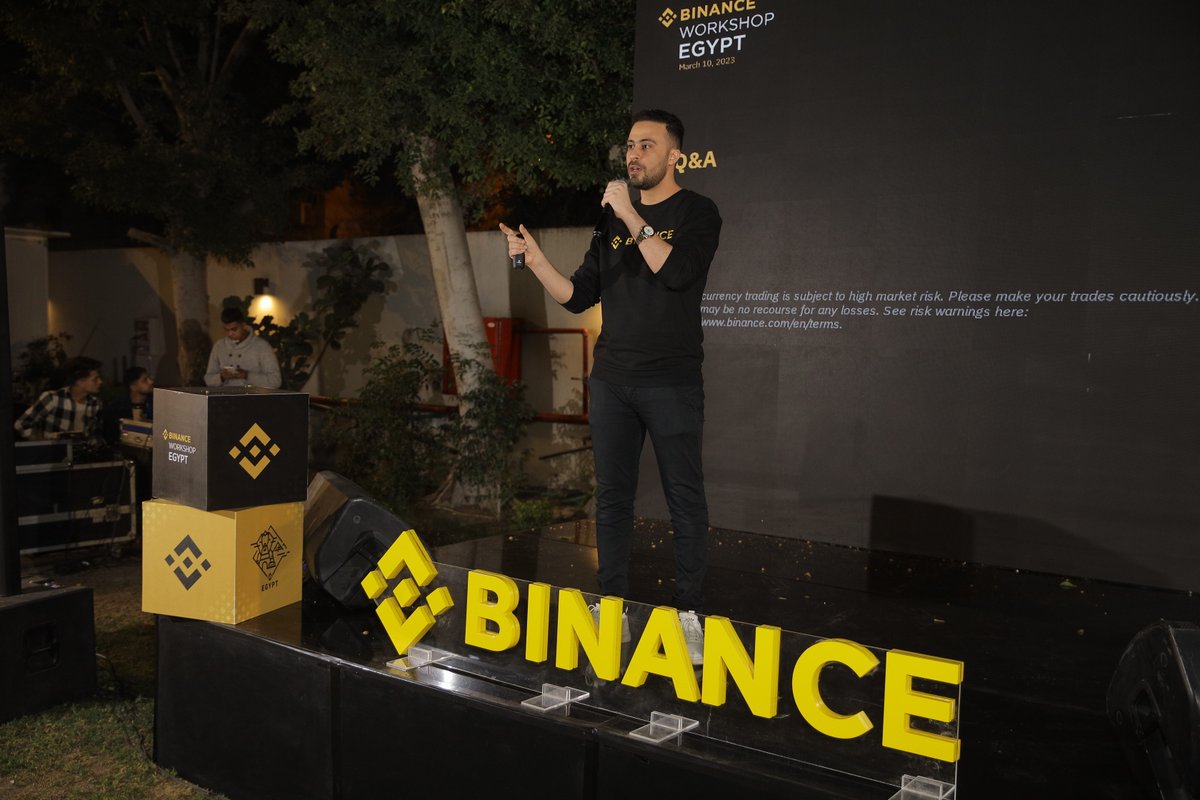 binance's tweet image. That's a wrap for our #BinanceWorkshop series in the MENA region!  

Thank you to our local community in Egypt who joined us today, it was great to discuss blockchain basics, trading, investing and more.

Where shall we go next?