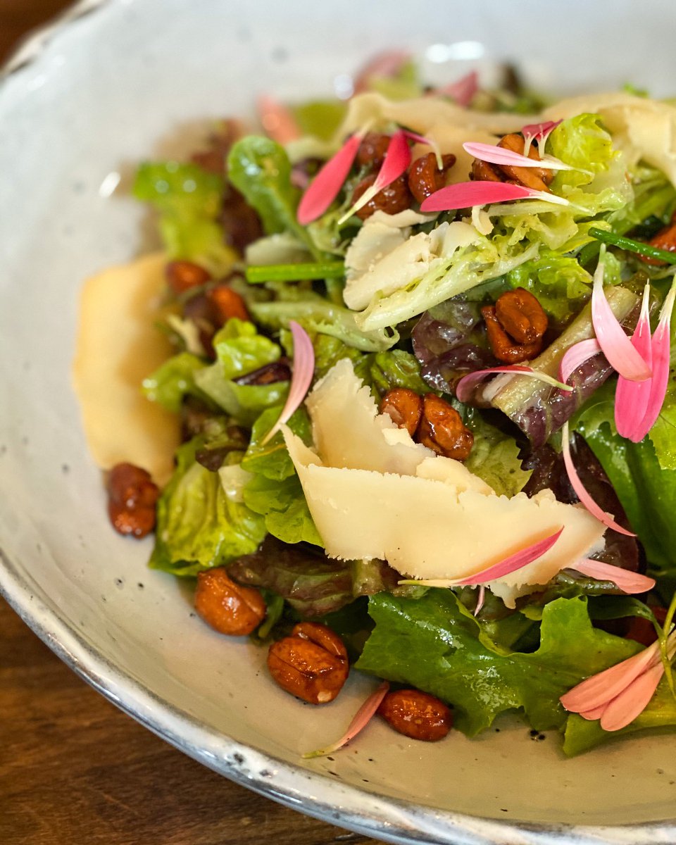 As a nod to our roots, our local greens salad features candied Virginia peanuts and a zesty cider vinaigrette made with local Mt. Defiance Cidery and Distillery cider. #eatlocal