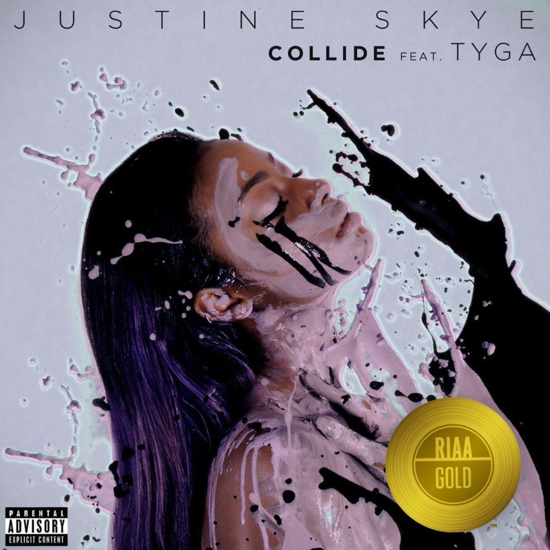 JSkyeBR's tweet photo. 📀• "Collide" da Justine Skye obteve seu certificado RIAA Gold nos Estados Unidos com 500.000 unidades vendidas!!!! https://t.co/L9e5Hcmy5P