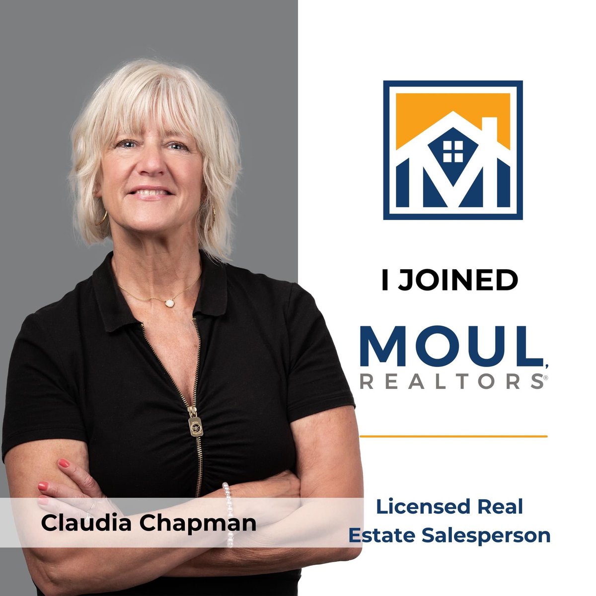 Here we grow! Moul, REALTORS® is excited to announce the addition of Claudia Chapman to the Team as our newest Licensed Real Estate Salesperson. Claudia was born and raised in Pittsburgh but has called many different areas of the country home.