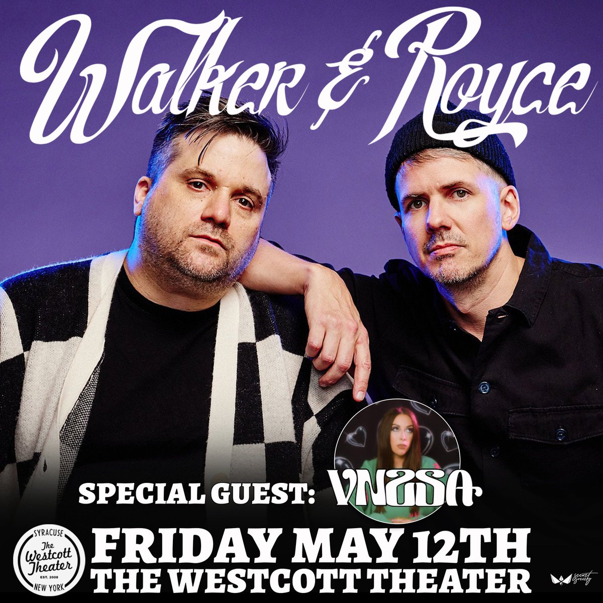 WestcottSYR's tweet photo. Just Announced!
@WalkerAndRoyce &amp; @VNSSAmusic take over the theater on May 12th! This party is one for the ages! Don't be "that guy/girl" the misses out! 

Secure your tickets ASAP 》https://t.co/gNOwJymeIJ https://t.co/UbPYJiepmH