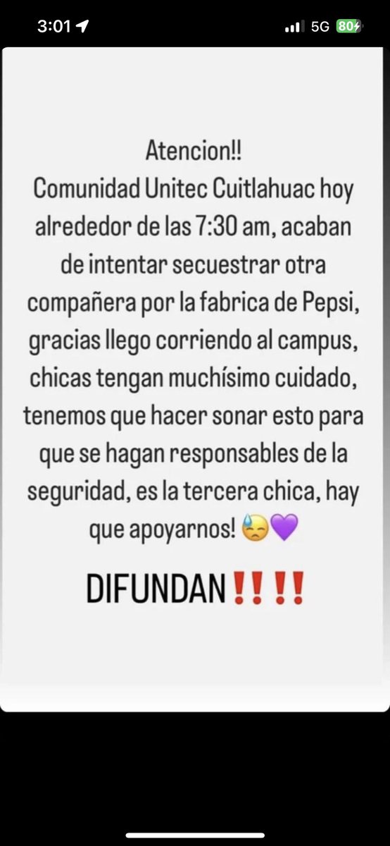 Jessvett's tweet photo. Que miedo no poder dejar a las hijas hacer una vida “normal” en esta ciudad 😑 https://t.co/xToE9Obd1U
