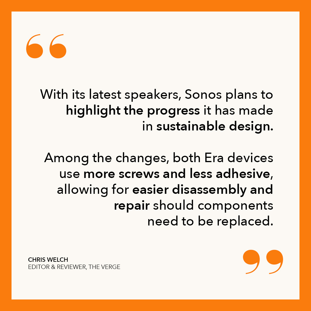 TheDFLGroup's tweet image. Speaker brand @Sonos has revealed their latest devices, which are made to be easy to repair and disassemble. 👏

For more info on these designs, check out @verge&apos;s story: msn.com/en-us/money/ot… 

#DesignedForLife #maintainable