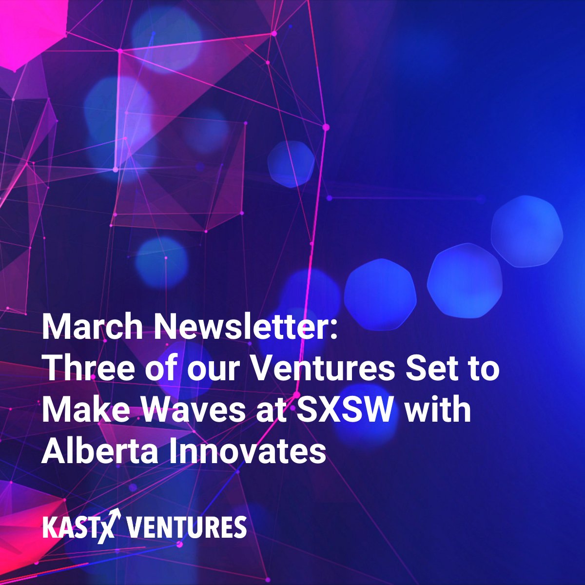 Did you get our latest newsletter? If you did, you will have learned that three of our ventures
have been selected by <a href="/ABInnovates/">Alberta Innovates</a> to head south for the #SXSW in Austin Texas! ✈️

Learn more and subscribe to our newsletter here: zurl.co/Y9IB] 

#SXSW #AI2SXSW