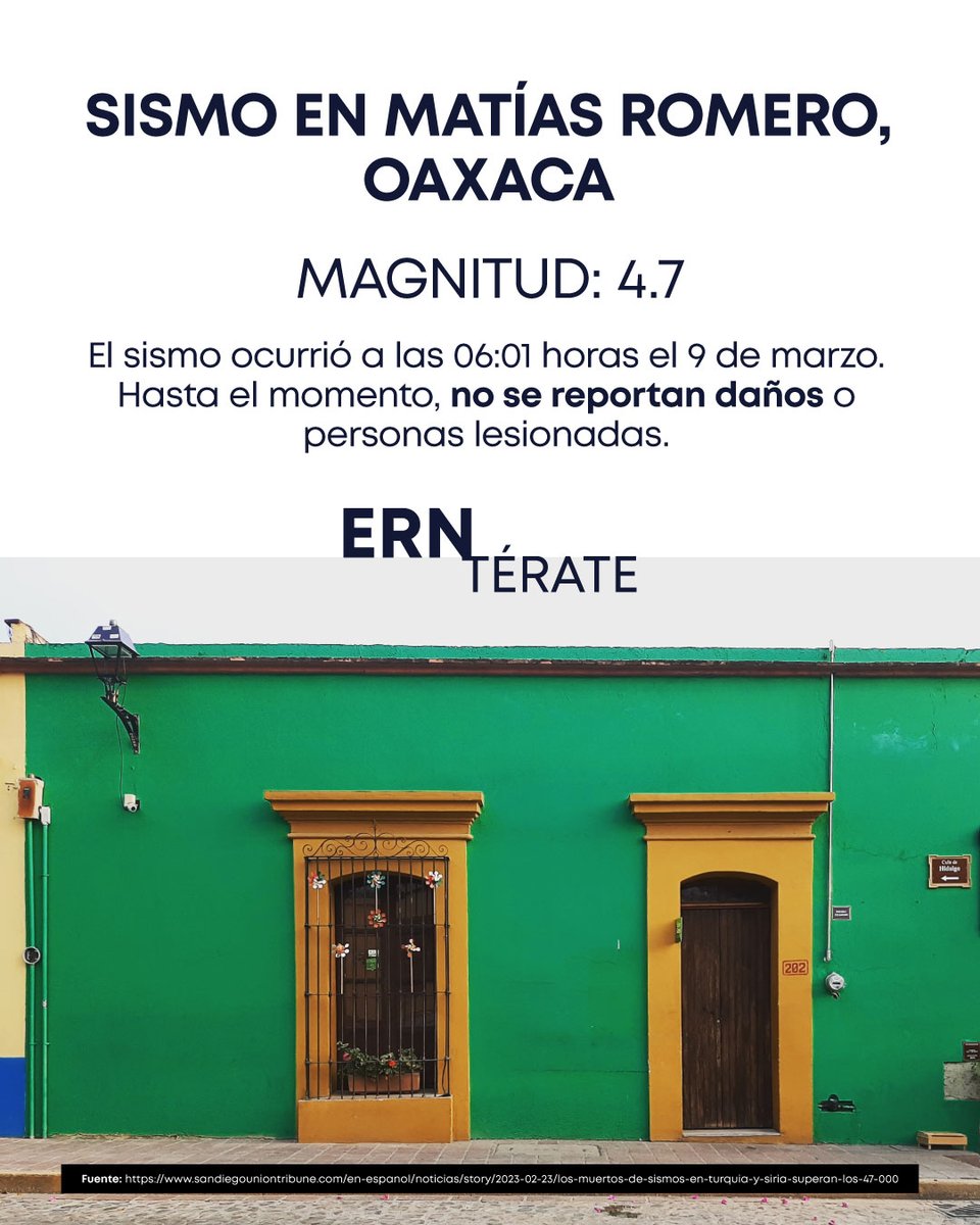 ERN_Riesgos's tweet photo. ¡ERNtérate en 1 minuto! Ve las noticias más importante de las semana. Infórmate y comparte. 

__

#ERN #VanguardiasTecnologicas #tecnologia #noticias #noticiasdesastresnaturales #prevencion #desastresnaturalez #tecnologiamexicana #mexico #noticiasmexico #ERNtérate https://t.co/YQPfiPORwi
