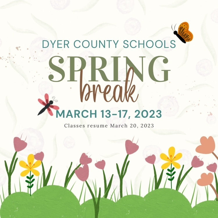 DyerCoSchools's tweet photo. We hope you all have a GREAT spring break!! 🧡

#dyercountyschools #happyspringbreak https://t.co/tH08oMFApE