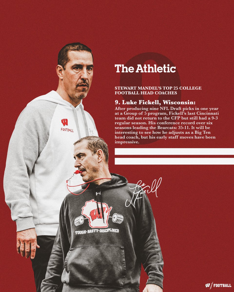 𝘾𝙊𝙈𝙄𝙉’𝙄𝙉 𝙃𝙊𝙏  🔥

<a href="/CoachFick/">Luke Fickell</a> sits at #️⃣9️⃣ on <a href="/slmandel/">Stewart Mandel</a>’s top 25 head coaches list 🫡