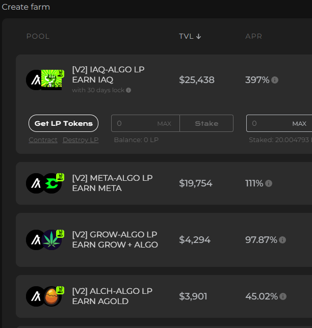 Legend4831's tweet photo. In just 1hr from #FARMING announcement, @data_element took 1st place at @CometaHub site. As you can see I decided to stake my 20 LPs to get more $IAQ in 30 days, also this action didn't affect any of my 4 devices &amp; they still at #Premium. #passiveincome #data #Mining #Algorand https://t.co/lsV9DzJuNQ