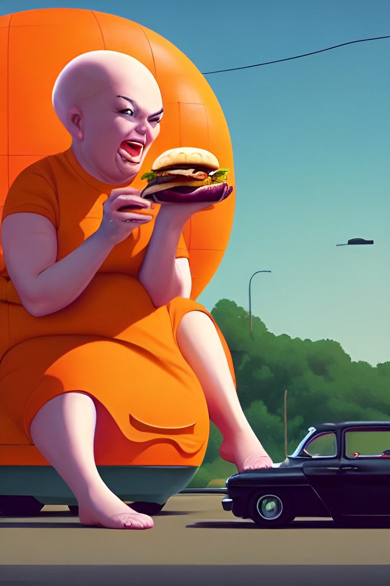 TushyGaloreDeux's tweet image. These were from a year ago, I was attempting to create #FoodieBeauty #FoodieBeautyAnimalAbuser , eating, at the #Orangejulep in #Montreal . I had so much trouble trying to make the AI Art app understand what I wanted! After 100 failures, here are the keepers.