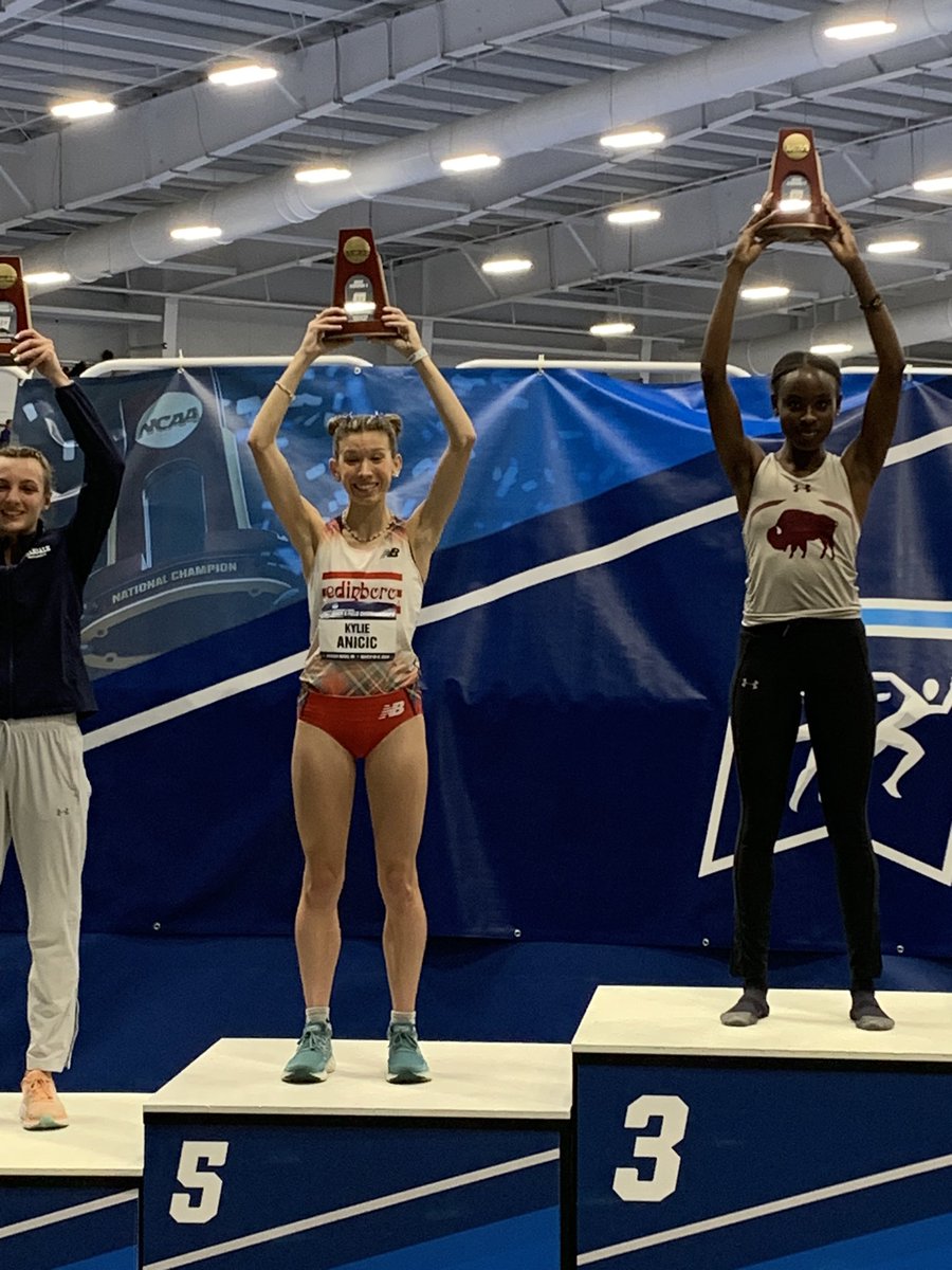 CoachBobA's tweet photo. Dreams do come true!  NCAA All American 5000m! We couldn’t be prouder of our little girl taking a chance on the track n following her dreams to be on the podium as an All American!  @SJTrack @Dragons_AD @coachcaithess @kylieanicic @EdinboroTFXC @BoroAthletics https://t.co/Z3jNVevDZB
