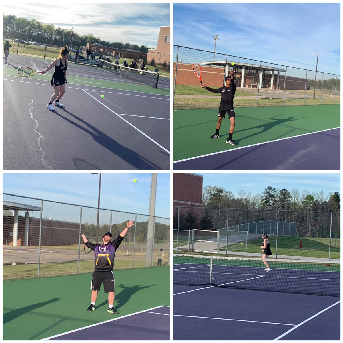 tennisbuzzhhs's tweet photo. Wow! HHS &amp; MHS pulled it off with hard work &amp; dedication. We finally got a region match in. Congrats to the girls on their 5-0 victory and boys on their 4-1 victory vs McDonough. The players did great at media day too #Proud #Blessed #GoHornets #Sting #FamilyEnvironment #Teamwork https://t.co/du9dTwY9Oi