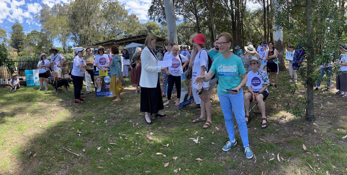 mikerdot's tweet photo. Less congestion? Definitely more traffic, far fewer trees. Gathering in remaining green space, Anzac Park, Cammeray, as Warringah Freeway ‘upgrade’ makes its way, softening us up for #BeachesLink #tollway Here on deck @larissa4willgby @Helen_Conway1 @emfarrelly #independents https://t.co/RTZSEEn1pW