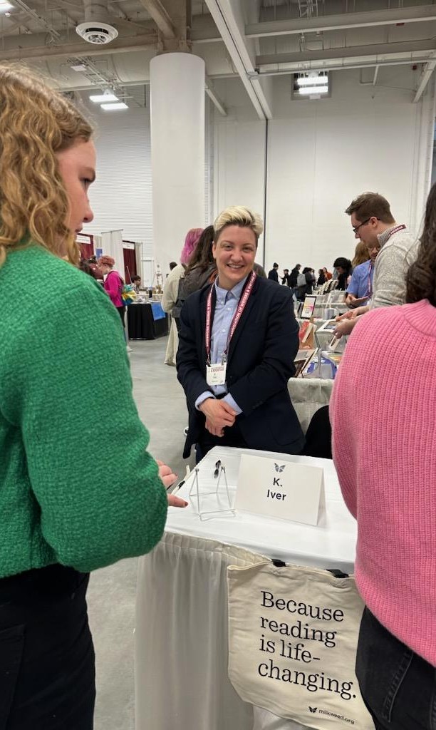 Thanks so much for buying my book at #AWP2023!  We sold out this morning before my signing!  @Milkweed_Books will still place orders for you at discount at Booth 912 and send signed copies. 
📸: @BambrickTaneum