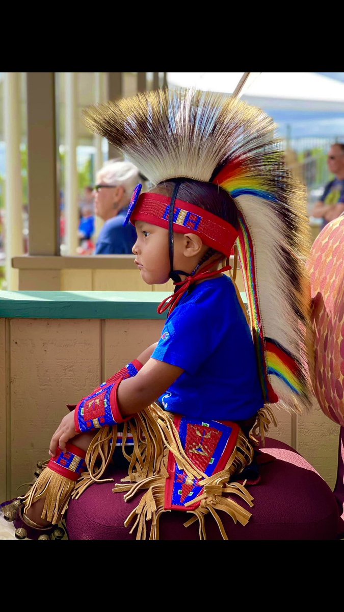 Little powwow dancer has his game face on. 🪶🪶