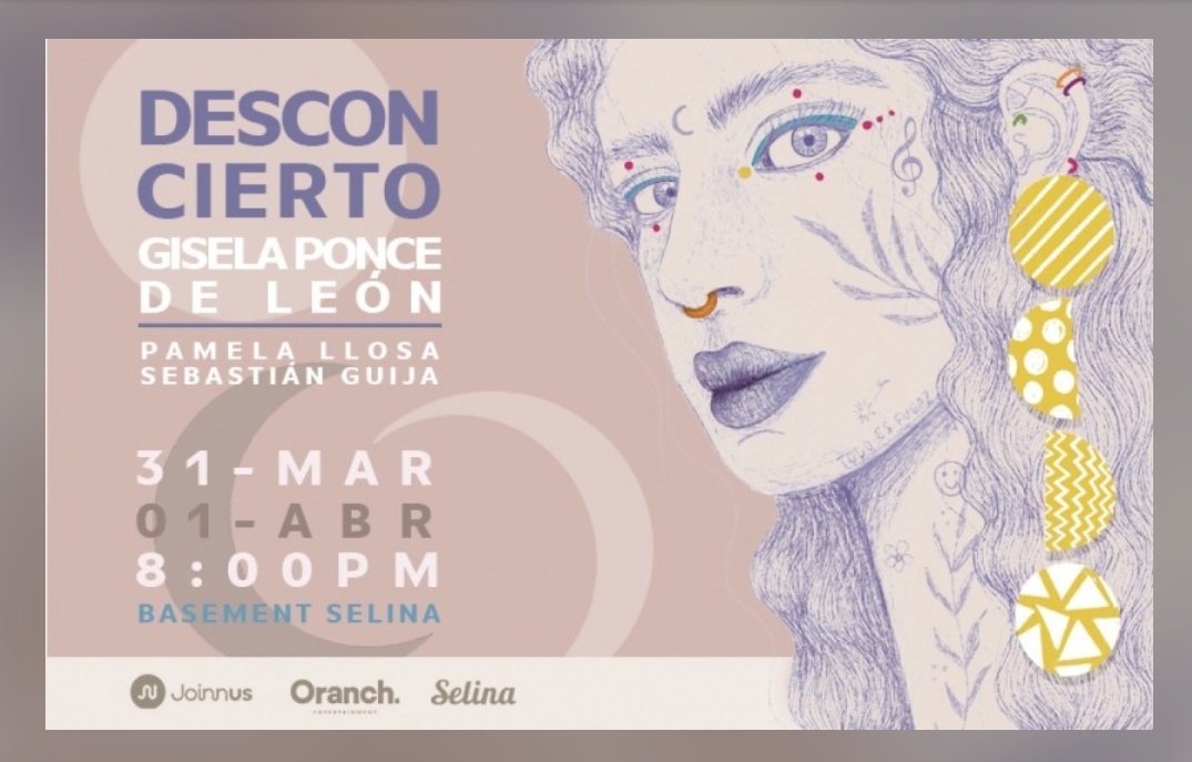 Y se viene un conciertazoooo!!!!!!
#Desconcierto <a href="/miseliti/">Gisela Ponce de León</a> 🥰♥️✨
Compra ya tus entradas que se vuelan!!! 
Entradas en ➡️ bit.ly/3yuwau5
✨