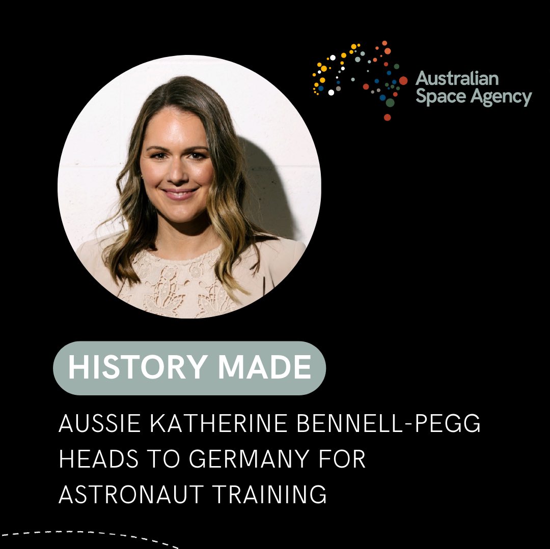 Excited for the Astronaut Candidates especially those making history like Katherine Bennell-Pegg! Congratulations! 🎉🚀🎉🚀🎉🌌
#AYAA  <a href="/AusSpaceAgency/">Australian Space Agency</a>