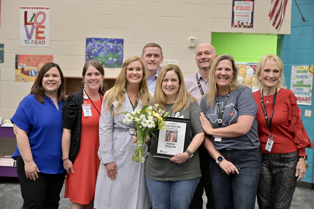 Our Counselor of the Year is Ms. Adria Stacha <a href="/HasslerKISD/">Hassler Elementary</a> 🌟 She’s the true definition of a servant leader &amp; has given so much to our Hassler community for decades. I know firsthand as a Hassler parent that Ms. Stacha is the ❤️ of Hassler &amp; we appreciate her! #KleinFamily