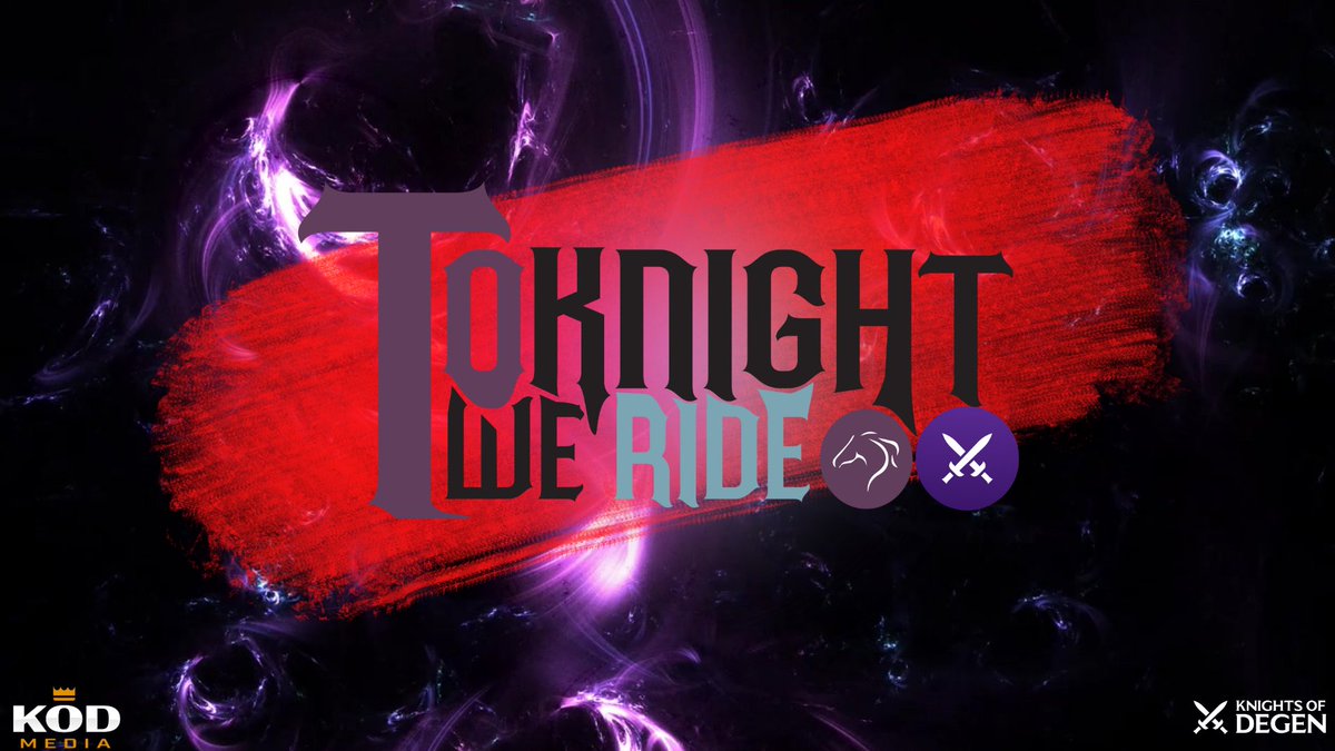 ToKnight We Ride with the <a href="/knightsofdegen/">Knights of Degen</a> 's <a href="/YABAstream/">Your Arena Baseball Association</a> Squad for the Championship ⚾️

Followed by "The Battle for the Kingdom Keys" with <a href="/TheRedVillage/">THE RED VILLAGE</a> 

Baseball, Beers &amp; Blood all Knight long!

Live 6pm ET🩸⚔️
📺youtube.com/live/FNfGfJ3wl…
📺Twitch.tv/knightsofdegen